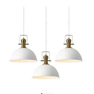 White and Gold Pendant Lights